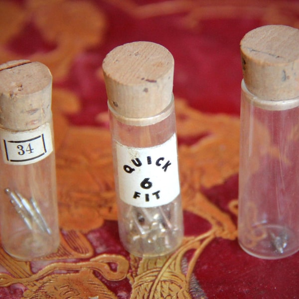 Vintage Glass Vials Etsy