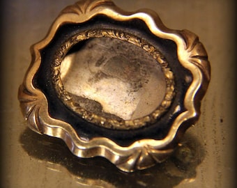 Fantastische antieke en zeldzame Victoriaanse rouwhaar broche