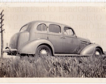I Love My Car - Great Snapshot of a Car - 1930s 1940s