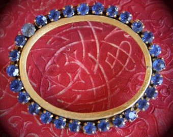 Bezel. Supply. Jewelry. Brass. Blue. Sapphire. Cut Glass. Crystal