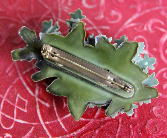 Vintage Brooch, Mid Century Plastic Jewelry, 1950… - image 2