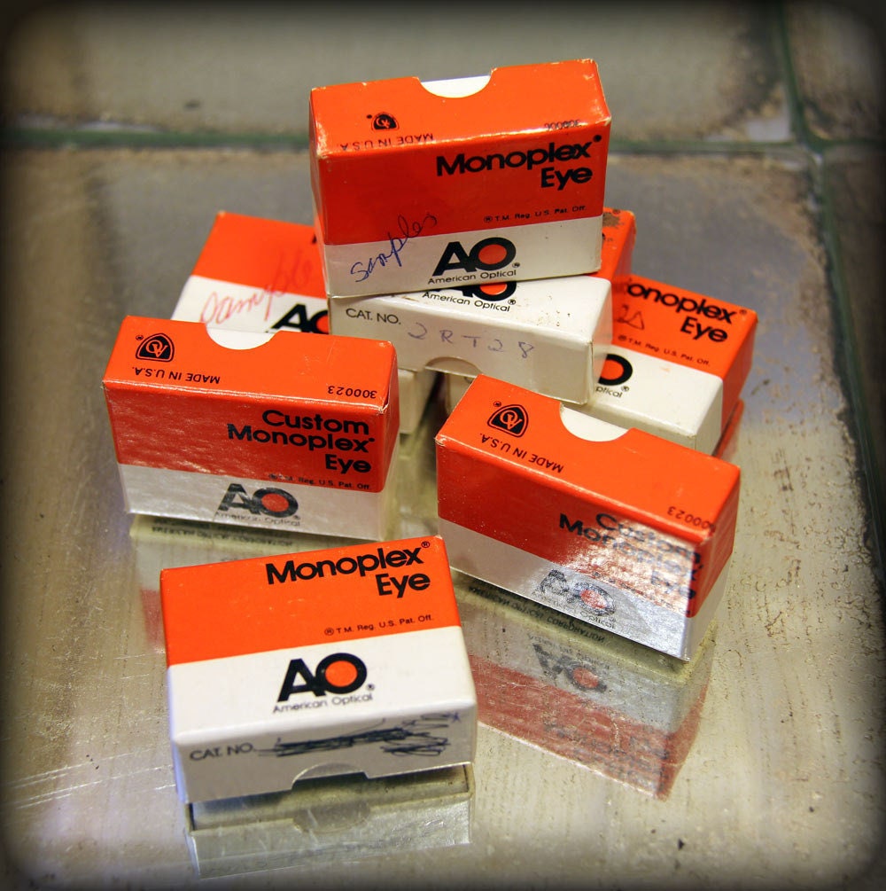 Cool Lot of 7 Optical Lens Boxes Great for Altered Art or Etsy 日本