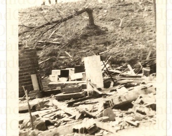 Fantastic Rare 1930s Snapshot Tornado Damage