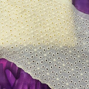 Broderie Anglaise de algodón XL amarillo