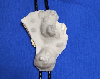 Rock Bolo Tie: Botryoidal Chalcedony (best guess)