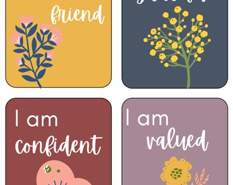 PRINTABLE Bohemian Affirmation Cards (Girl - Toddler 2-4)