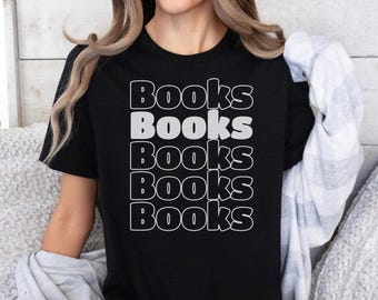 読書好きへの本柄ギフトシャツ、本好きへのギフト、読書好きへのギフト、読書シャツ、ブックシャツ、司書へのギフト、面白い本ギフト