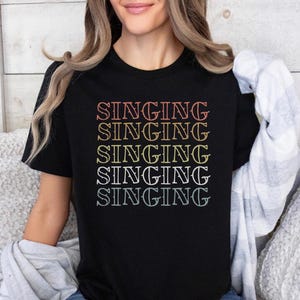 Singing Pattern Shirt, Music Lover Gift, Gift For Musicians, Gift For Music Lover, Musical Teacher Gift, Singer Gift, Singer Shirt