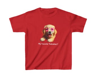 Camiseta infantil con mi cachorro Golden Retriever favorito para San Valentín