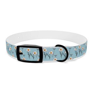 Blue Daisies Dog Collar