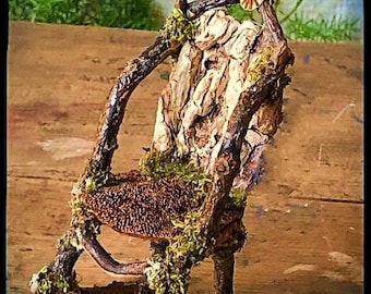 Faery rocking chair in natural materials, custom order