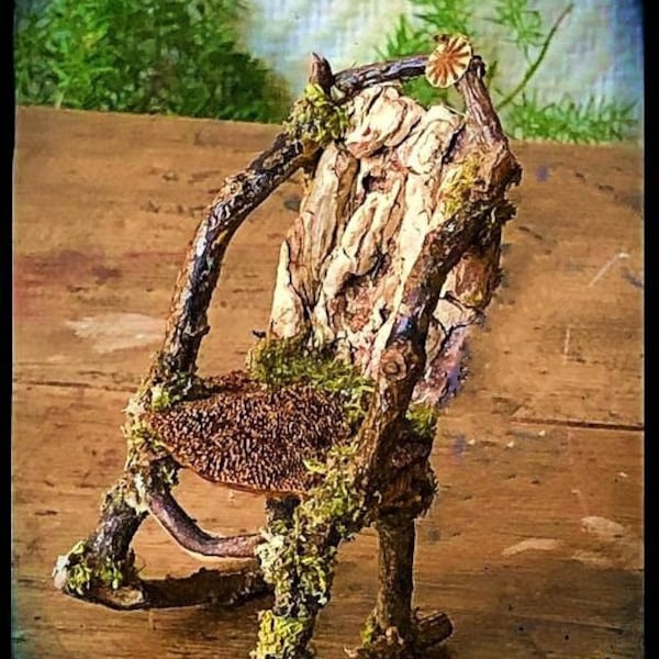 Faery rocking chair in natural materials, custom order