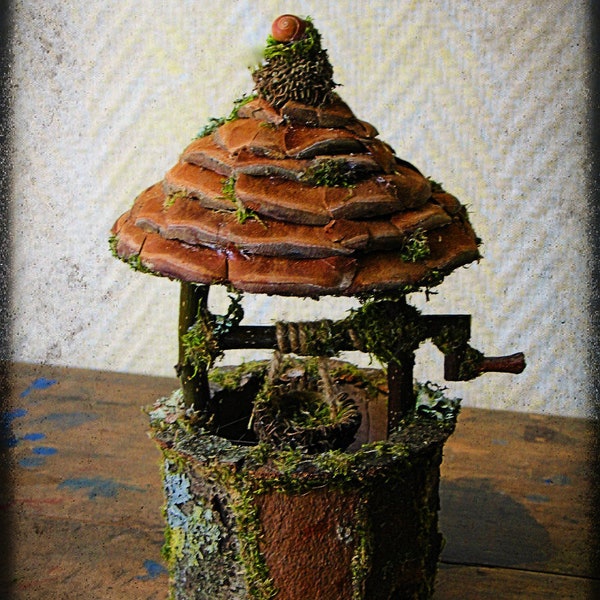 Fae wishing well of all natural materials custom order