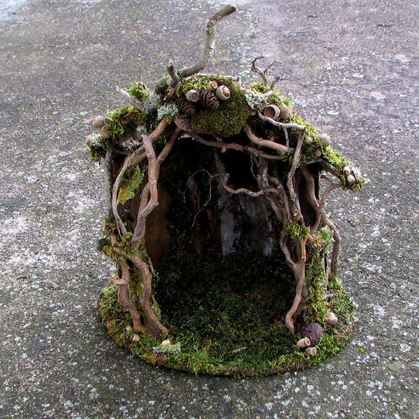 Elfin Shelter, Faery House, Custom Order, Woodland, Dollhouse