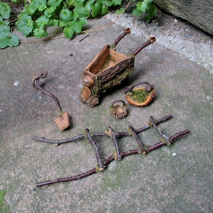 Elfin Garden Set,  Custom Order, woodland play, dollhouse, fairy house, fairy garden, Waldorf, creative play, natural materials, fae, fairy