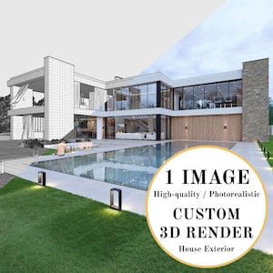 Anpassad 3D-husexteriörrendering: Fotorealistisk visualisering