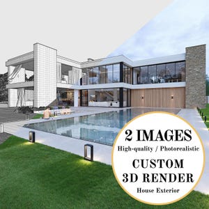 Anpassad 3D-husexteriörrendering: Fotorealistisk visualisering
