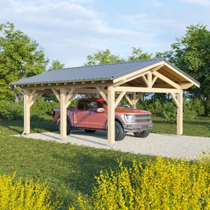 Carport Blauwdrukken, Ontwerp Houten Carport, Houten Carport Plannen, Carport Bouwplannen, Architectuurtekeningen carport, Carport