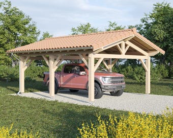Carport Blueprints, Wood Carport Design, Wooden Carport Plans, Carport Building Plans, Carport Architectural Drawings, DIY Carport Tiles