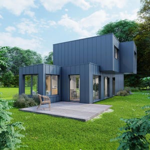 Two-storey House Plans, Container House Plans, Shipping Container House Blueprint, Shipping Container Home Design, Architectural Plan PDF