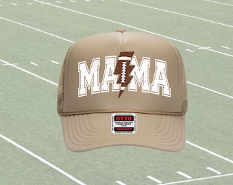 Gorra de camionero Football MAMA, gorra de camionero personalizada, temporada de fútbol, mamá de fútbol, gorra de camionero para el medio tiempo, portón trasero, gorra para el día del juego, mamá deportista