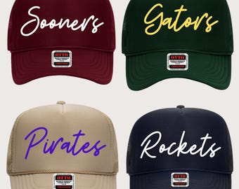Custom Game Day Trucker Hat, Custom Team Name, Football Season, Football Mom, Halftime Trucker Hat, Tailgate, Game day Trucker Hat