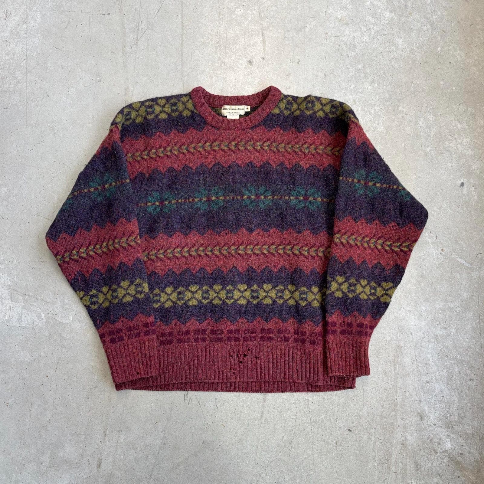 トップス 90s abercrombie&fitch knit Vintage 90s Y2K Abercrombie & Fitch Mens XL Heavyweight Knit