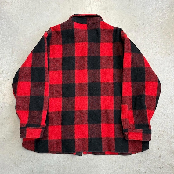 Vintage 50s Woolrich Plaid Wool Button-up Flannel / Outerwear