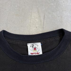Vintage 90s Walt Disney Mickey Mouse Embroidered T-Shirt / Cartoon / Retro / USA / Extra Large Black image 4