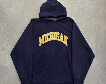 Vintage 90er Jahre Sweatshirt & Hoodie der 90er Jahre Hoodie / Retro / Sportswear / USA / Extra Large Navy