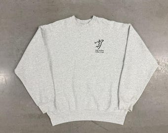 Vintage 90er Jahre Ann Arbor Litho Club Golfer Pocket Graphic Sweatshirt / Sportbekleidung / Retro / USA / Extra Large Grau