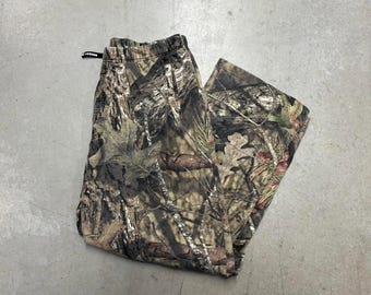 Vintage 90s Mossy Oak Realtree Camo Sweatpants / Outerwear / Retro / Camo / Size 34