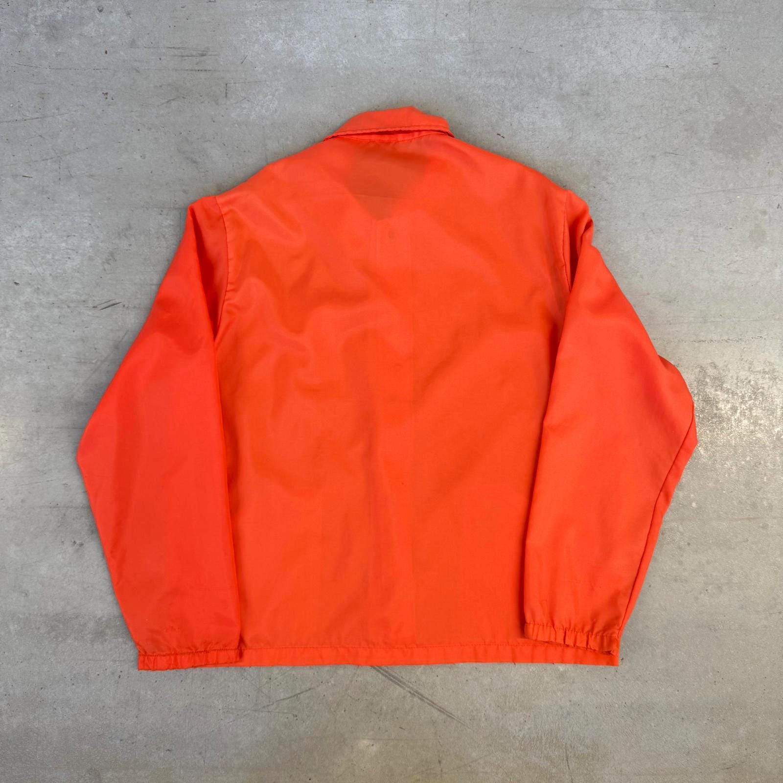 used☆Admiral ゲームシャツ&スコートMオレンジ Vintage 80s Admiral Sportswear Snap Button Windbreaker Jacket