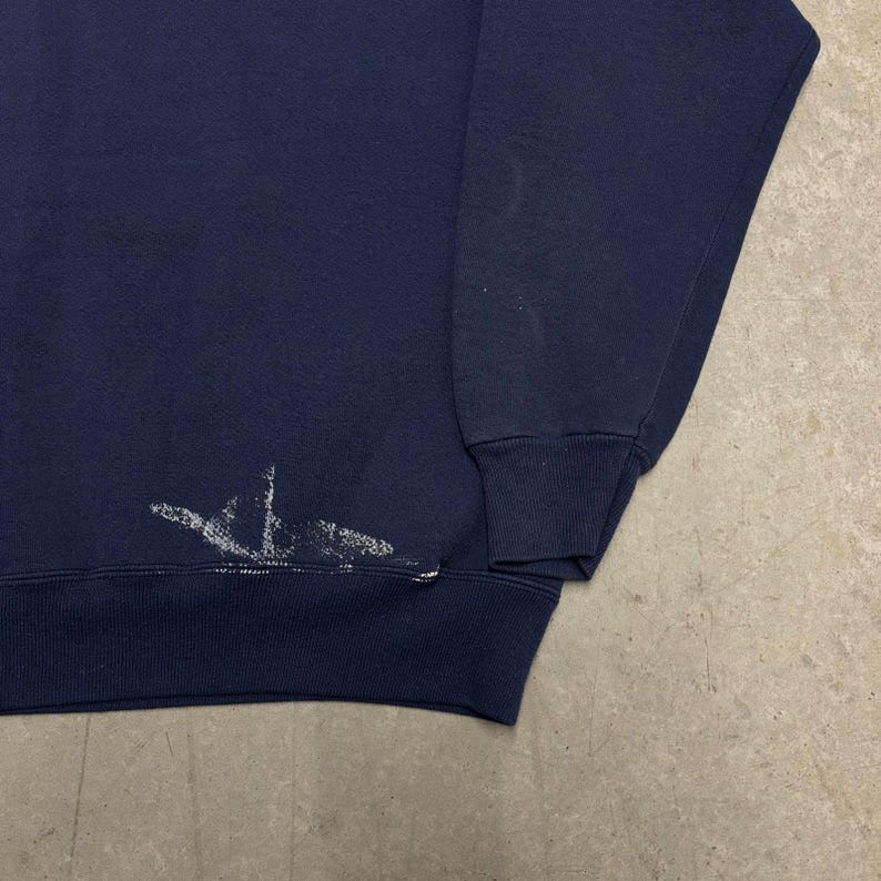 Vintage 80s NCAA North Carolina Athletics Champion Sweatshirt / NCAA Collegiate / Sportswear Crewneck / USA / Medium Navy image 5