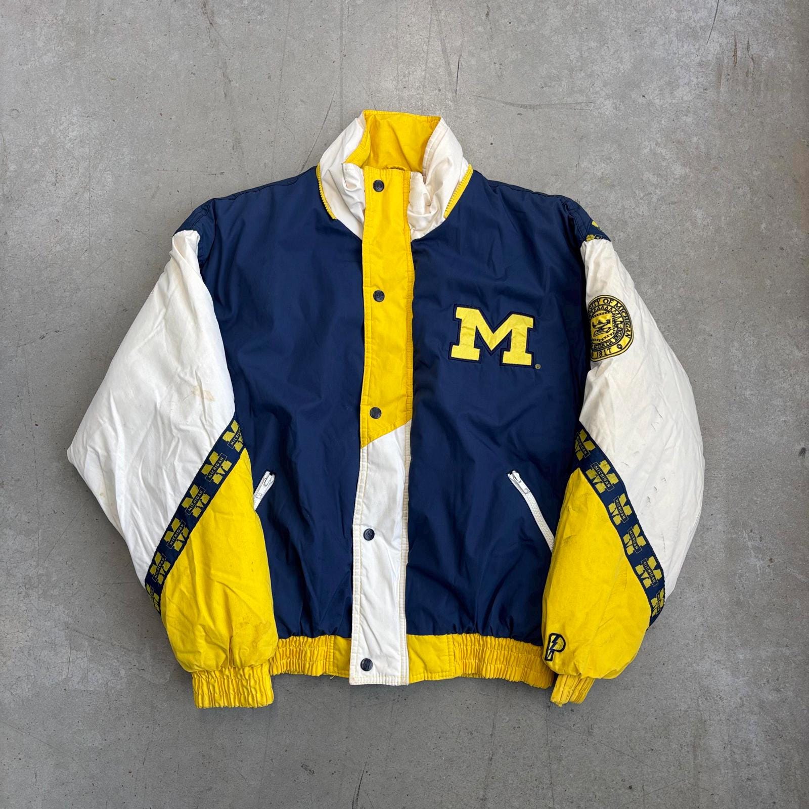 90s Global Identity ミシガンカレッジ ナイロンジャケット 90s Global Identity ミシガンカレッジ ナイロンジャケット 90s