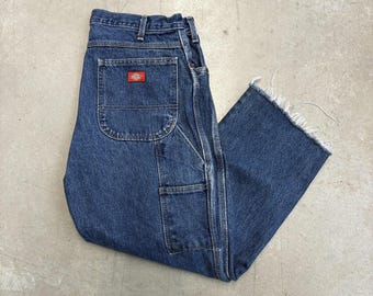 Vintage 2000s Dickies Carpenter Chopped Jeans / Outerwear / Retro / USA / Size 34