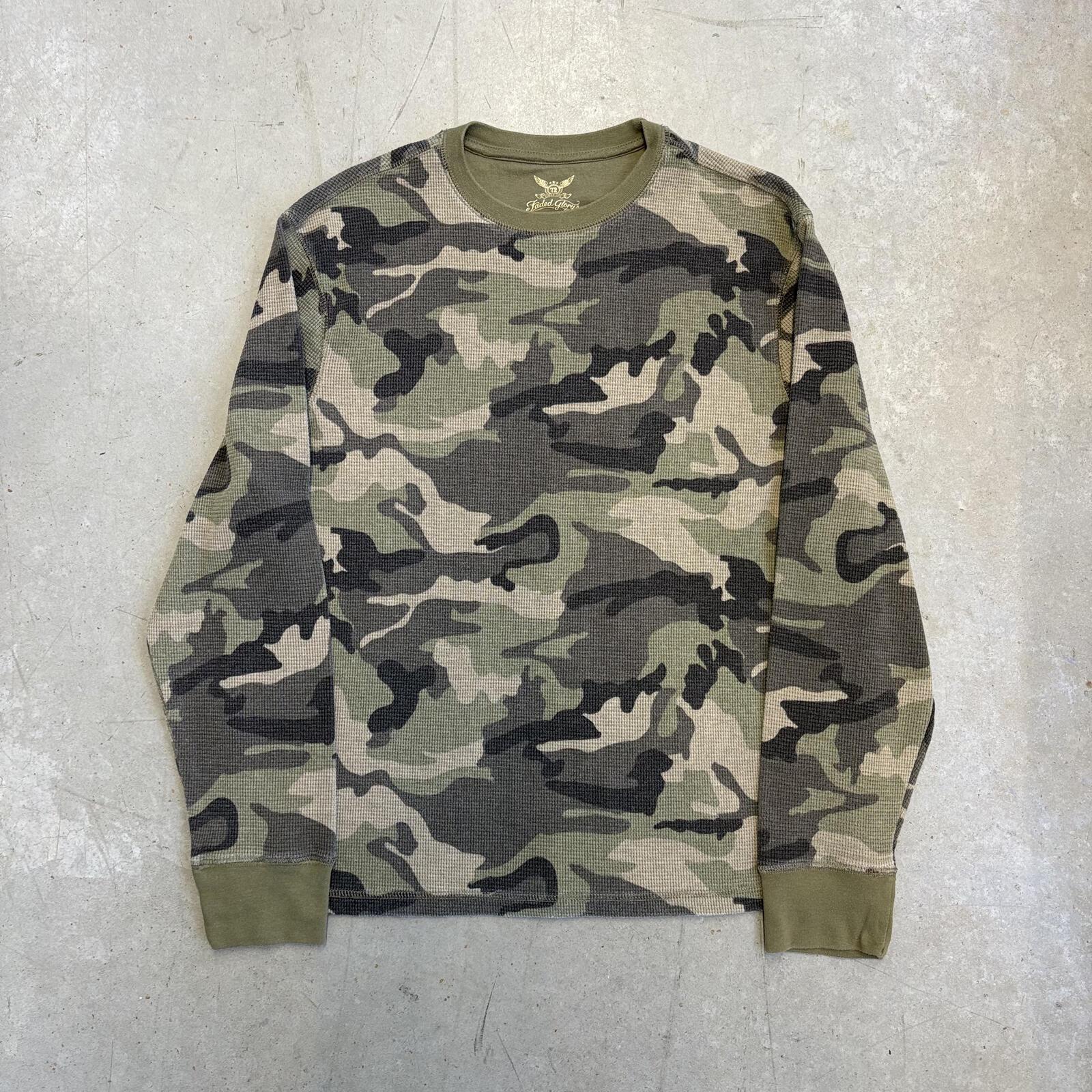 トップス 00s Faded Glory Camo Thermal Vintage 2000s Faded Glory Camo Thermal Longsleeve Shirt