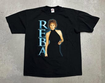 Camiseta vintage de la gira norteamericana de Reba (2004) / Música / Retro / Banda / EE. UU. / Extra grande, negra