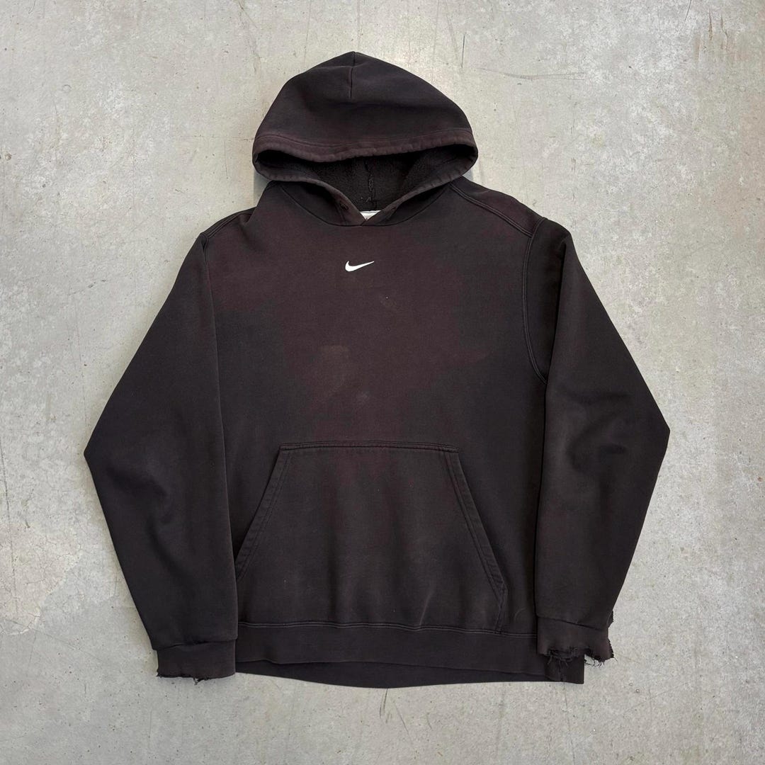 希少モデル◎00s NIKE 3WAY vintage 2000年初期 Vintage 2000s Nike Middle Swoosh Distressed & Faded Hoodie / Retro