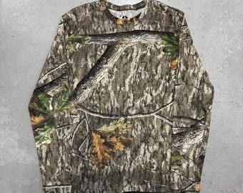 Vintage 2000s Mossy Oak Realtree Camo Longsleeve T-Shirt / Oberbekleidung / Retro / Camo / Small