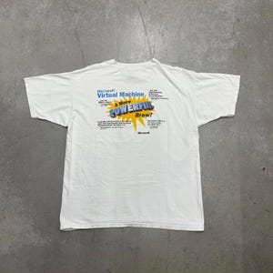 Vintage 90s Microsoft Virtual Machine Graphic T-Shirt / Retro / Technology / USA / Extra Large White