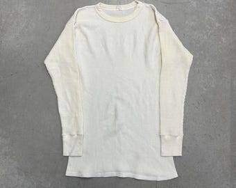 Men's Vintage 80's Hanes White Waffle Knit Thermal Long John's