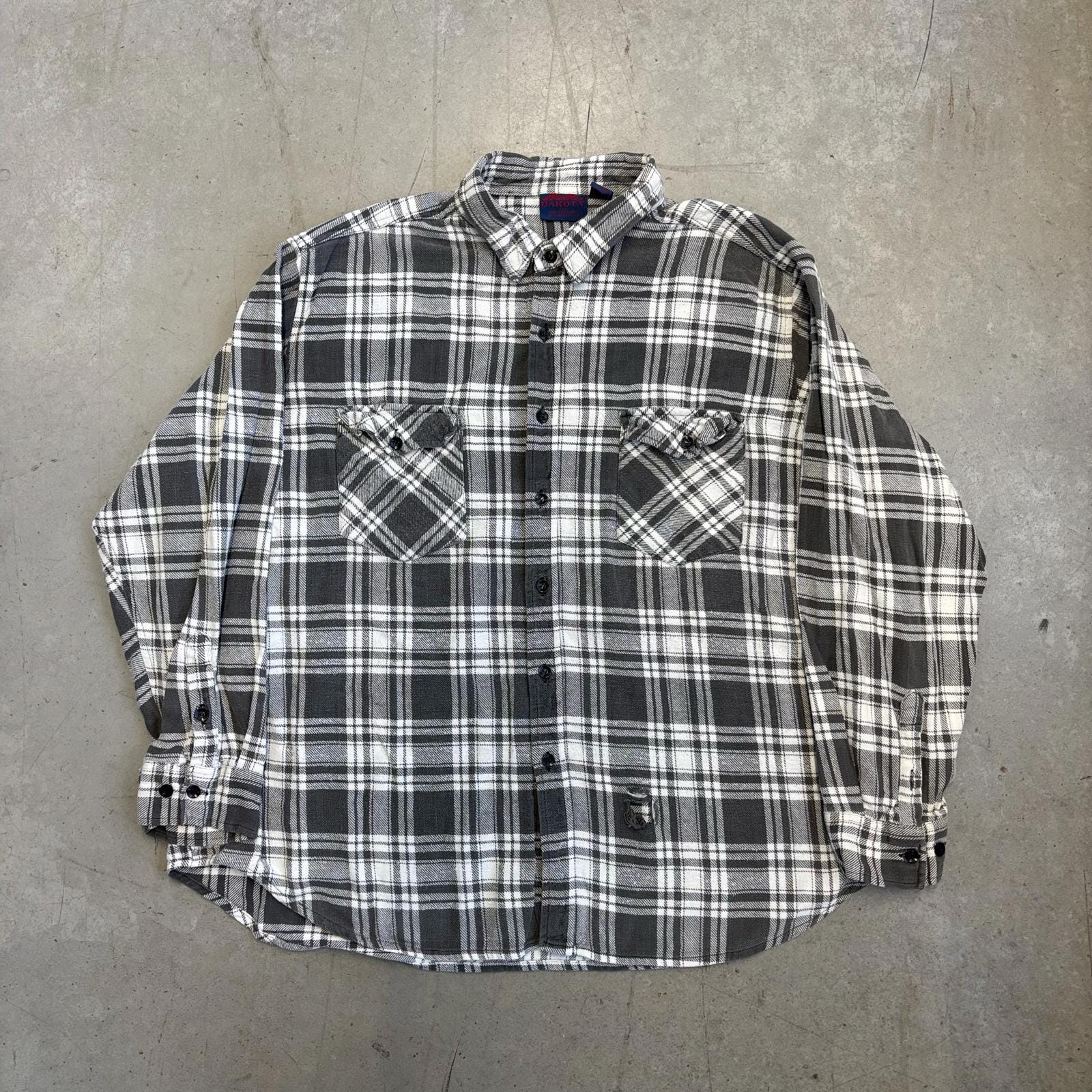 トップス DAKOTA 80s L/S Checked Flannel Shirt XL. DAKOTA 80s L/S