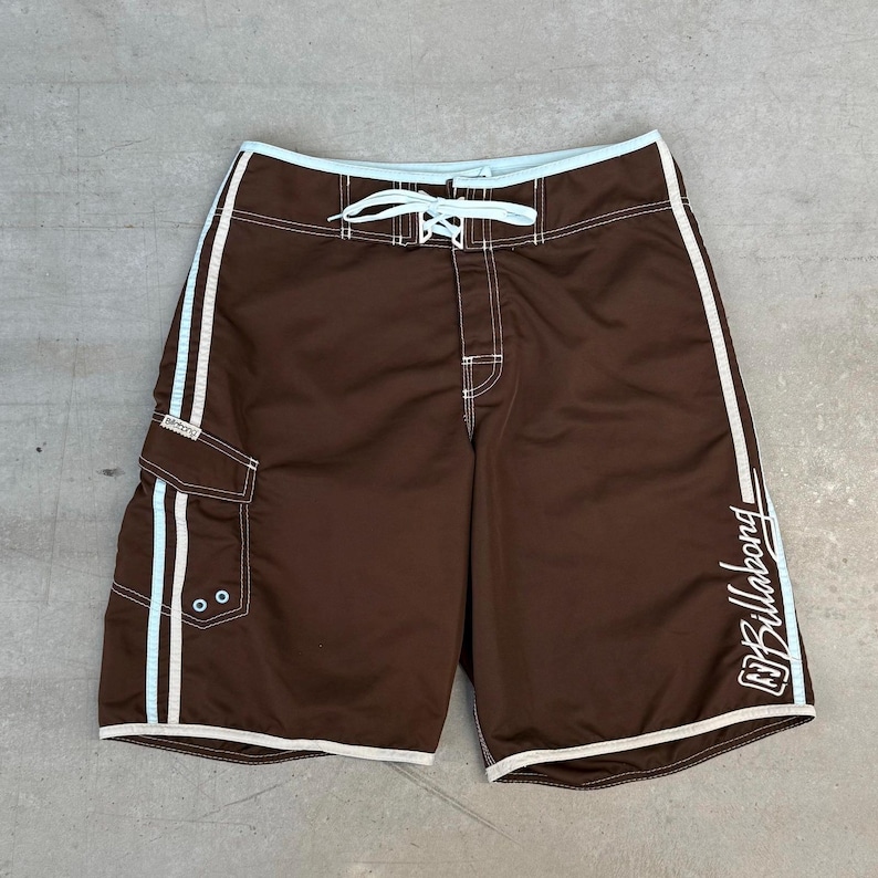 Vintage 2000s Billabong Brown Board Shorts / Surfwear / Retro / Size 32 — free download