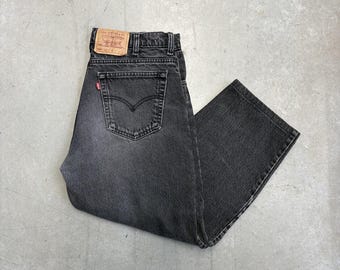 Vintage 90s Levi's Faded Black Relaxed Jeans / Outerwear / Retro / USA / Size 34