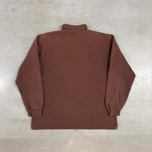 Sudadera Carhartt Sun Faded con cremallera de un cuarto, años 2000, vintage, ropa de trabajo, desgastada y con defectos, marrón mediano imagen 6