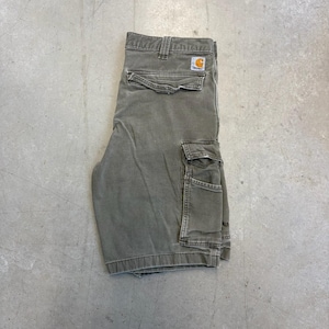 Short cargo Carhartt vintage années 2000, délavé et usé / Vêtement de travail / Short Carhartt / Vert Taille 34