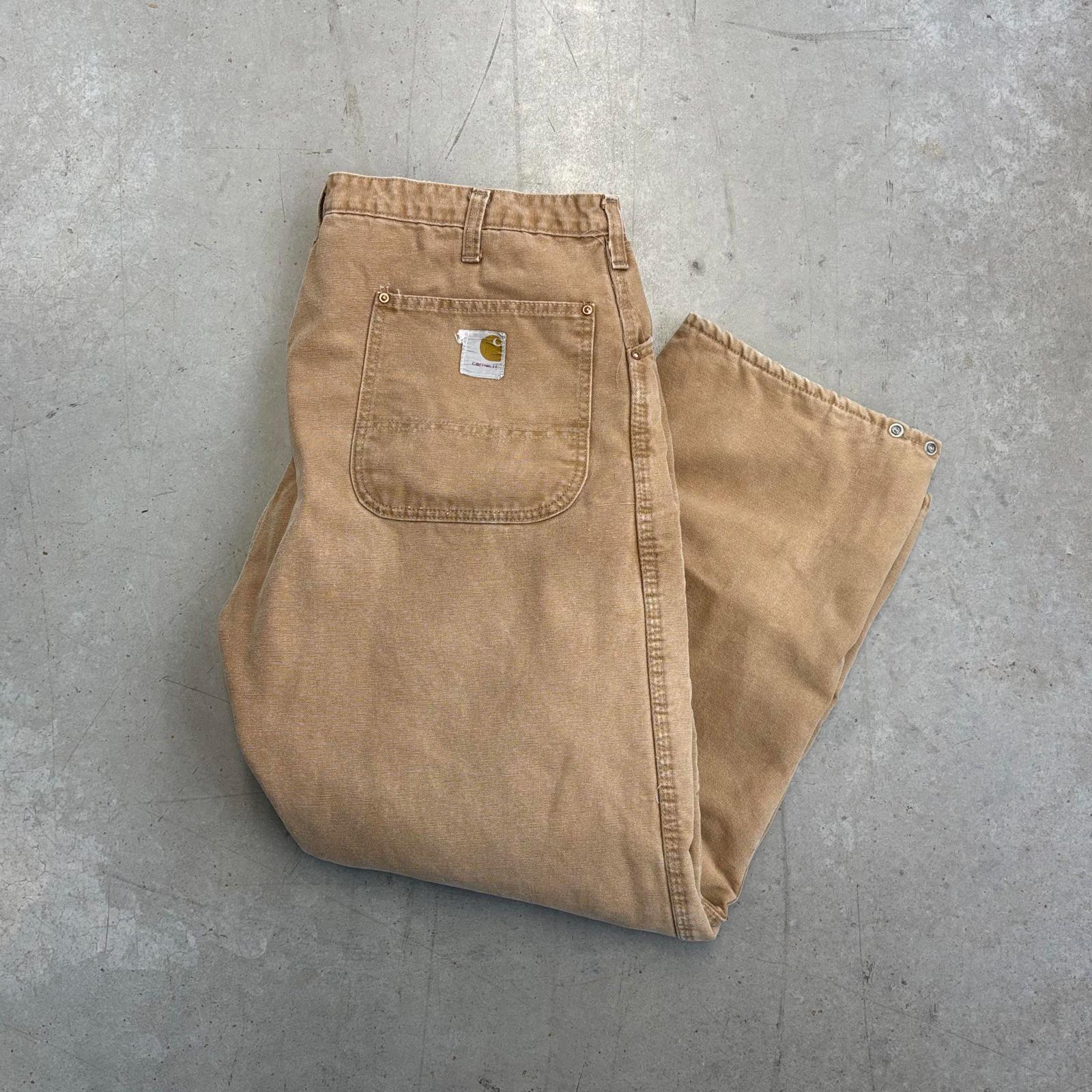 か*え様 値下げ中　☆ USA製 80s Carhartt 8c XL 46 ダ Vintage 80s Carhartt Red Lined True Vintage Pants / Outerwear