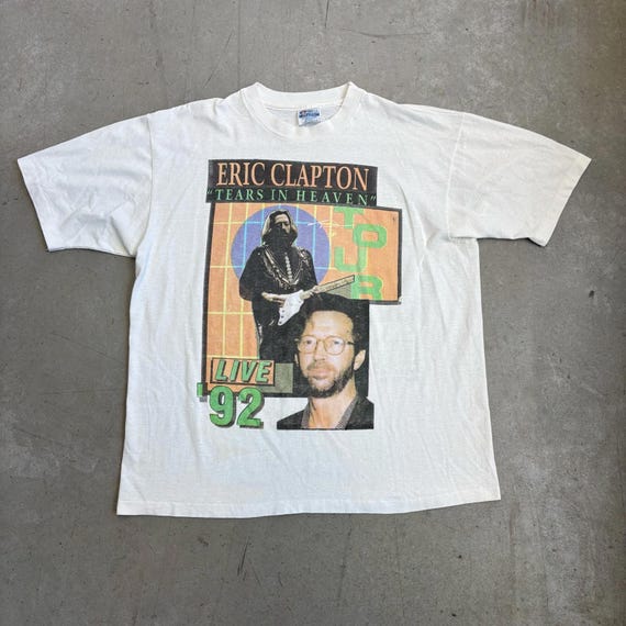 Vintage 1992 Eric Clapton Live Tour Band Flawed T-shirt / Music