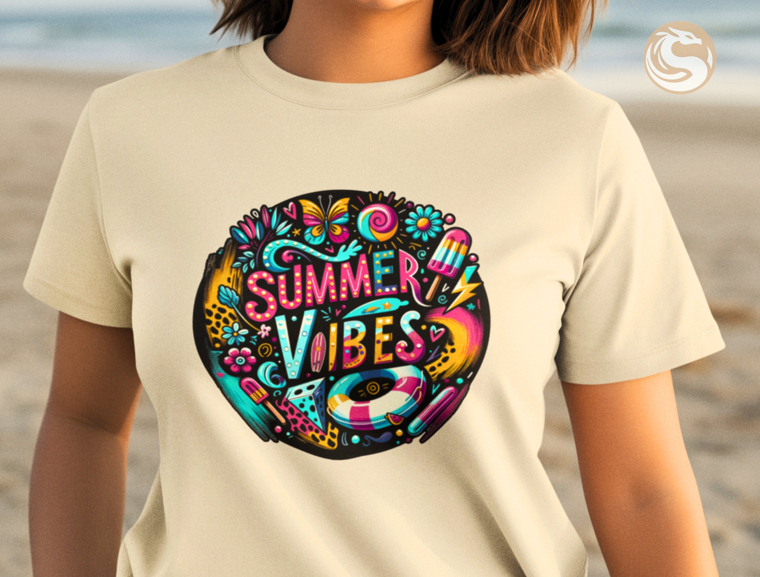 Colorful Summer Vibes Png, Vibrant Floral, Digital Download Png, Bright ...